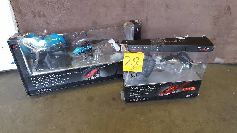 lot 38 image: Lot of 2 Propel Helicopters
