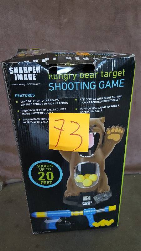 lot 73 image: Sharper Image Hungry Bear Target Shooting Game