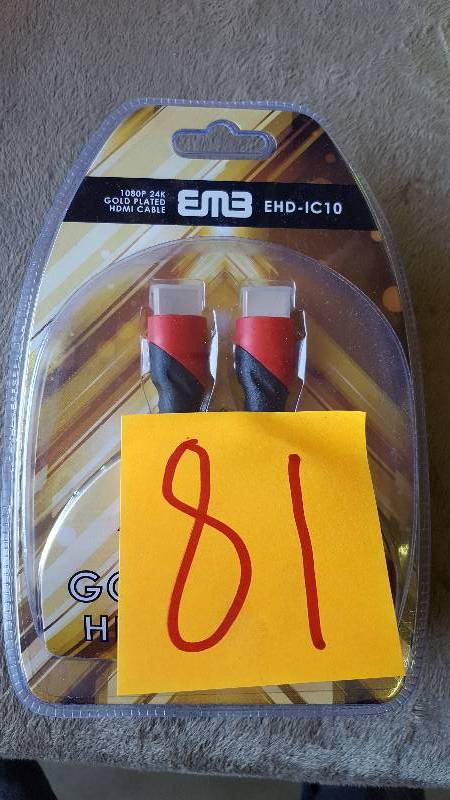 lot 81 image: 10 FT 1080P Gold Plated HDMI Cable New