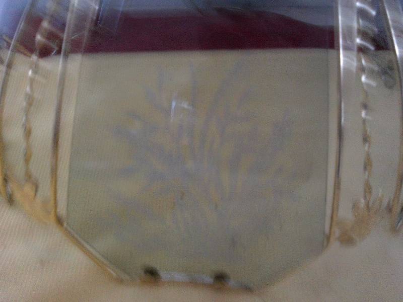 lot 12 image: GLASS AND METAL LAMP SHADE
