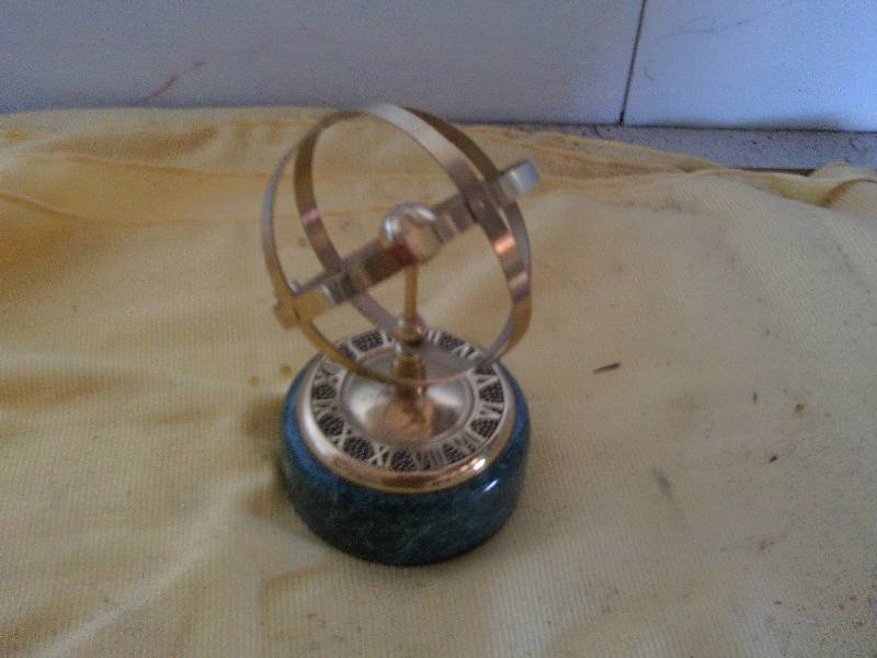 lot 127 image: metal sphere marble bottom