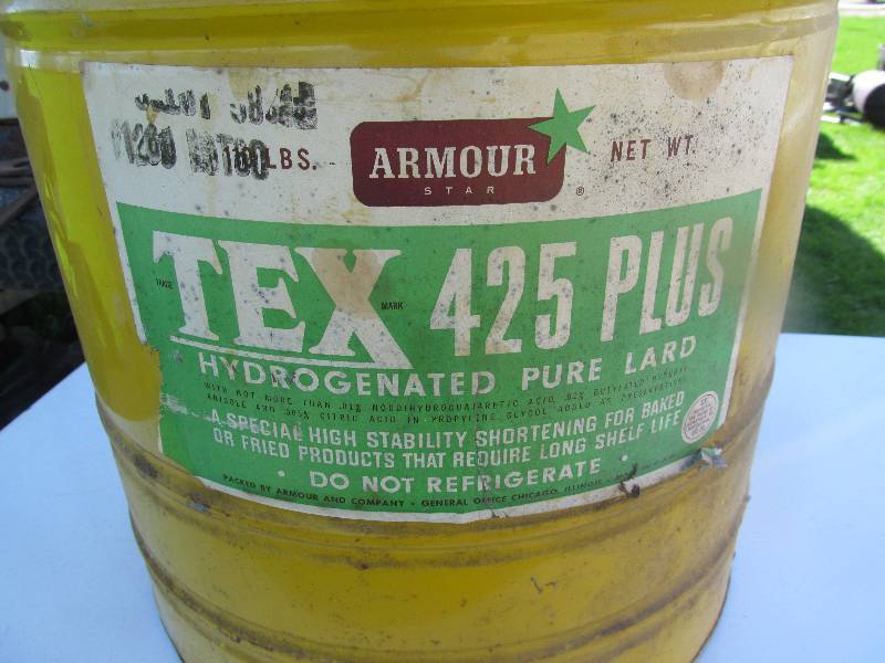 Vintage lard Tin
