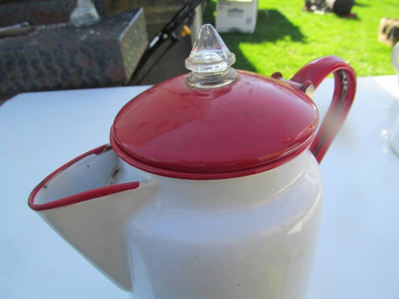Vintage Enamel Coffee Pot