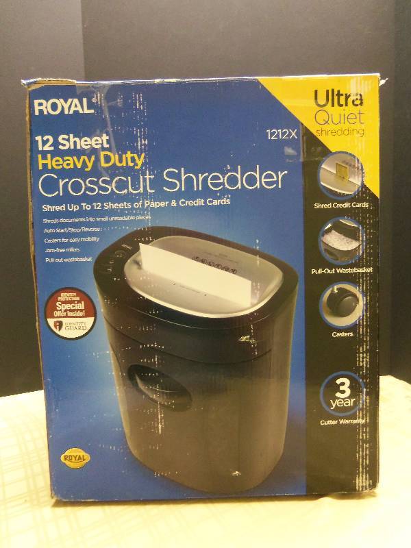 Heavy Duty Crosscut Paper Shredder