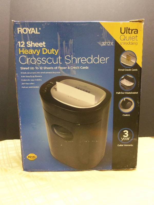 Heavy Duty Crosscut Paper Shredder