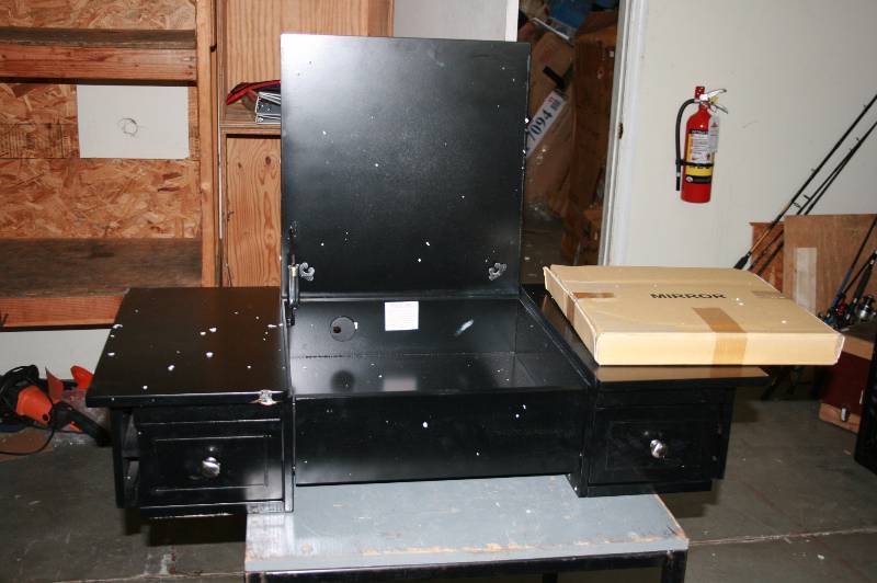 Black Vanity with Stool