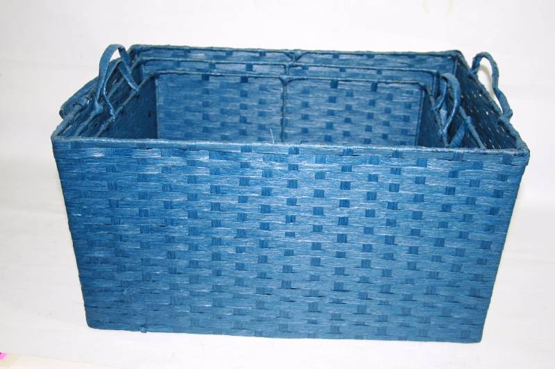 Blue 3piece basket set