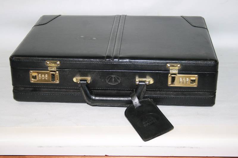 Locking Leather Briefcase