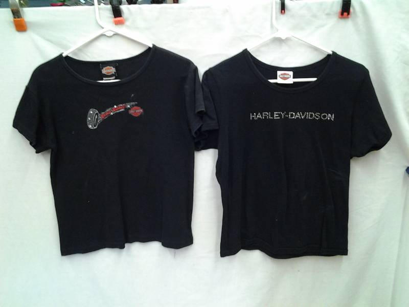 2-Short Sleeve Harley Tops Size XL