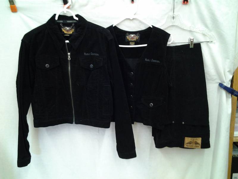 Ladies Harley 3-Piece Corduroy Jacket L, Vest L, Pant 14