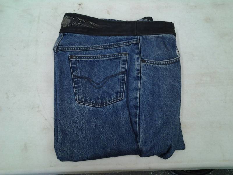 Ladies Harley Leather Waist Jeans Size 12