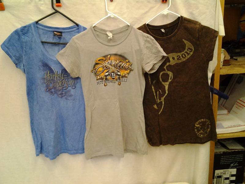 3-Ladies Harley Tops Size Large