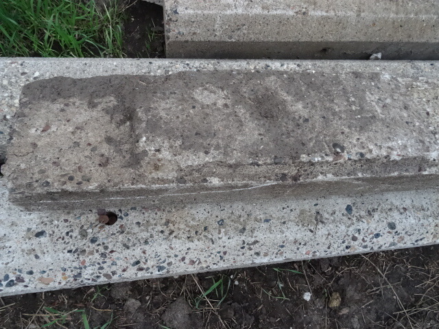Concrete parking curbs. Used.