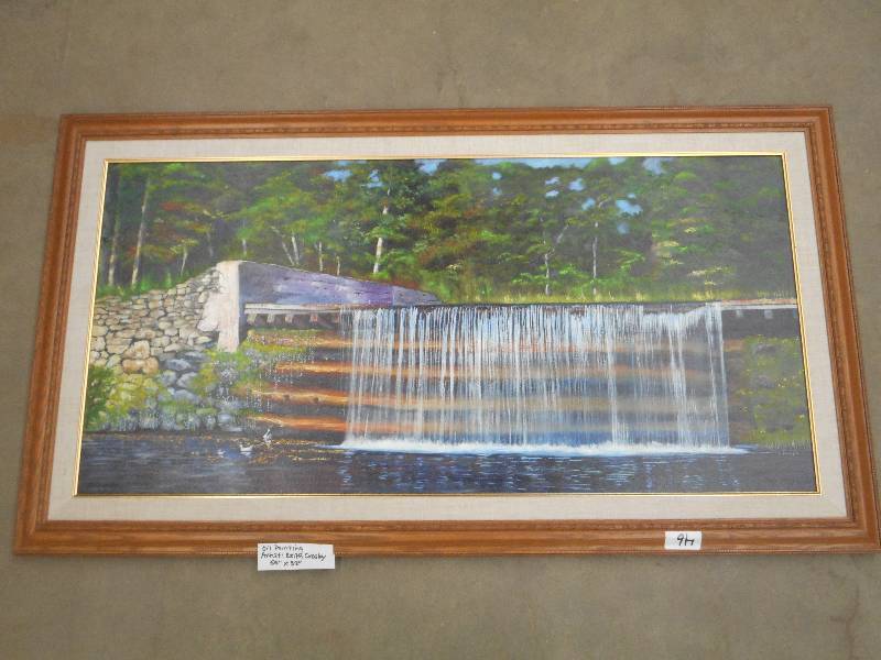 lot 46 image: 55x32 Oil Painting By Keith Crosb...