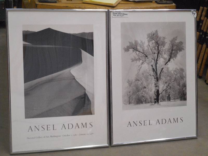 lot 49 image: (2) 37x27 Prints By Ansel Adams ...