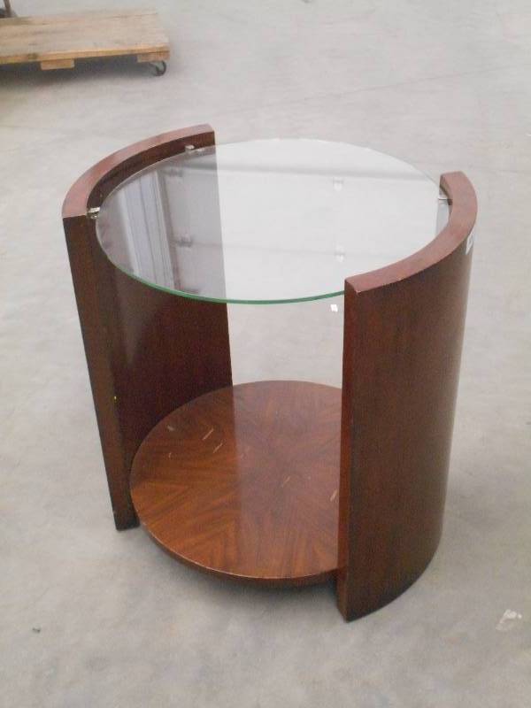 lot 106 image: Heavy Duty Wood-Frame Side Table ...