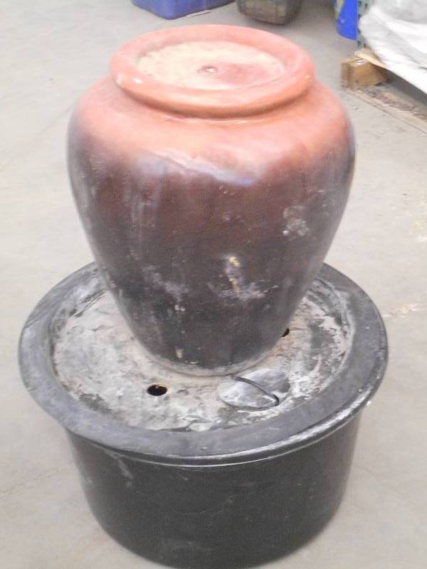 lot 113 image: 2-Piece 120Volt Outdoor Garden Foun...