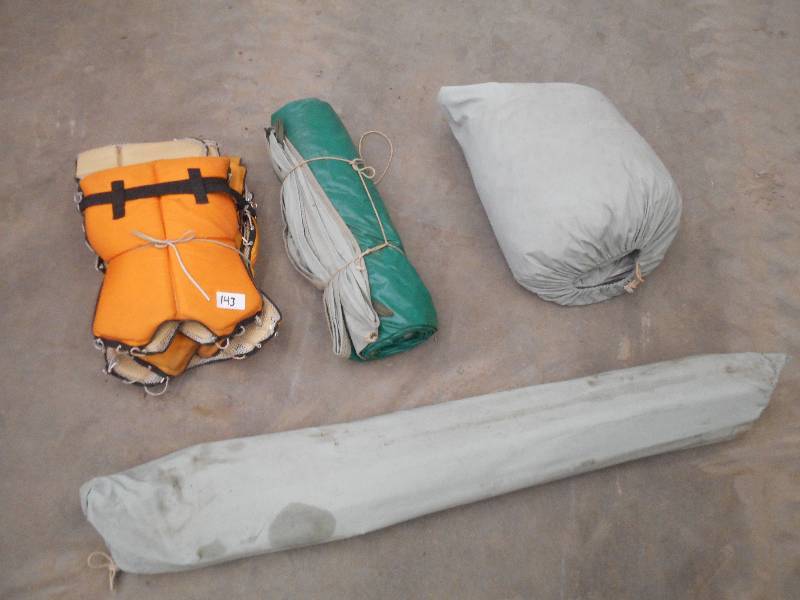 lot 143 image: Lot Of Life Vests & Camp Tent Set ...