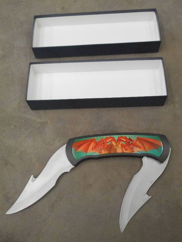 lot 162 image: Large Indian Cents Folding Knife ...