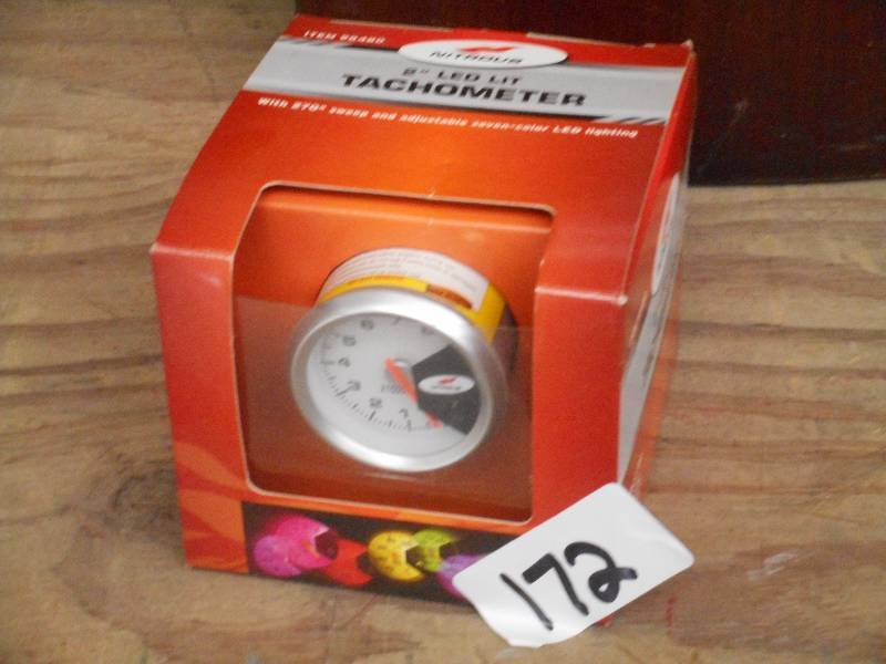 lot 172 image: New Nitrous 2 LED-Lit Tachometer ...