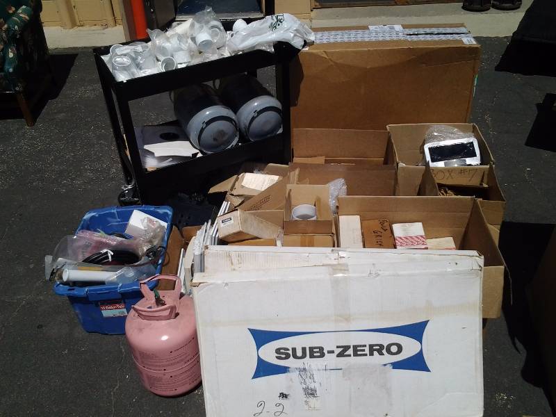 lot 2 image: Hvac & Appliance Repair Parts, 2 Inch PVC Fittings & Misc