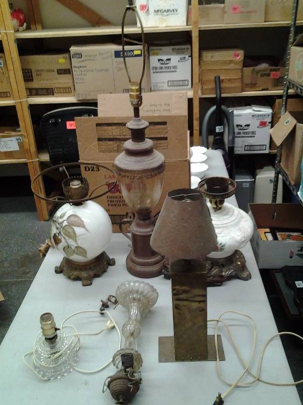 lot 50 image: Collection Of Old Lamps