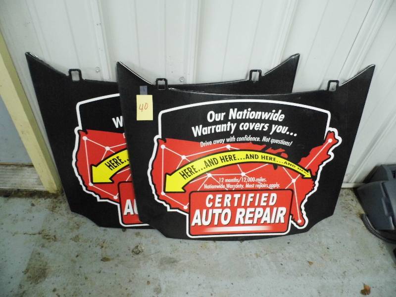 lot 40 image: 2 Metal Signs