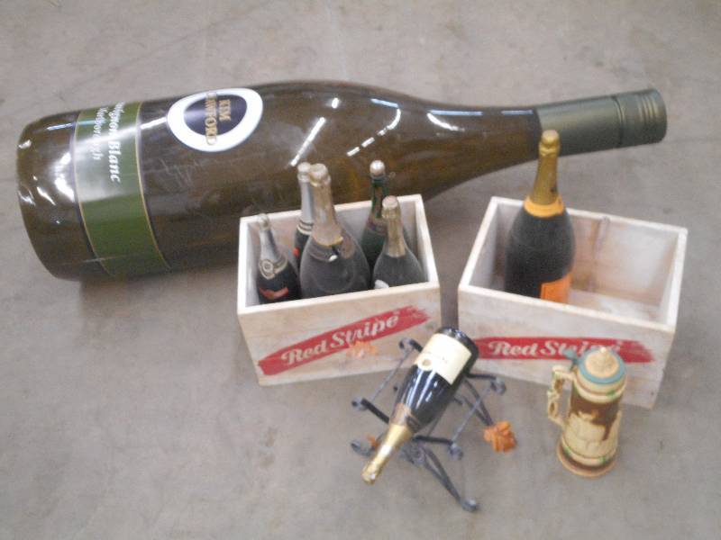 Lot Of (2) Wooden Red Strips Beer ...