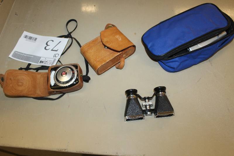 lot 73 image: Lot of (3) Including 1) Opera Glasses AND 1) GE Timer w Case AND 1) Sony Walkman Radio w Case