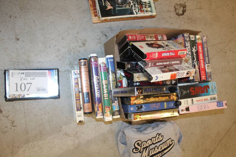 lot 107 image: Box Lot of VHS