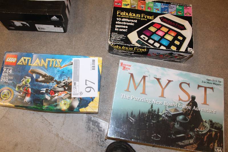 lot 97 image: Lot of (3) Games Including 1) Lego Atlantis AND 1) Fabulous Fred AND 1) Myst