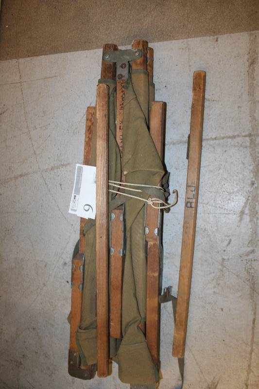 lot 9 image: Vintage Military Cot