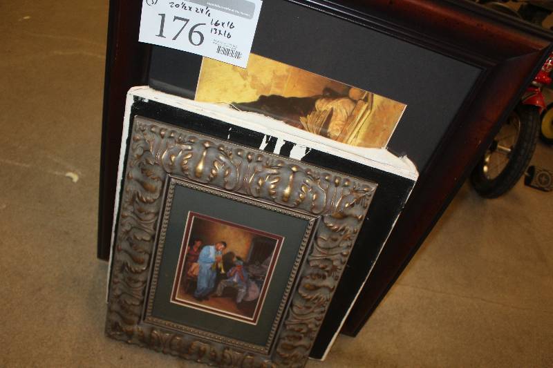 lot 176 image: Lot of (3) Framed Wall Art