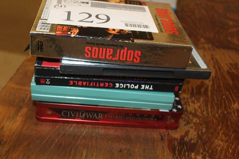 lot 129 image: Lot of (5) DVD Including Sopranos Season 4 The Police Certifiable Civil War Polar Express The Simpsons Season 2