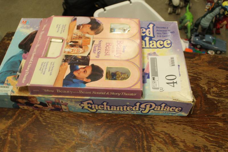 lot 40 image: Lot of (2) Board Games Including 1) Beauty and the Beast Sound Story Theatre AND 1) Enchanted Palace