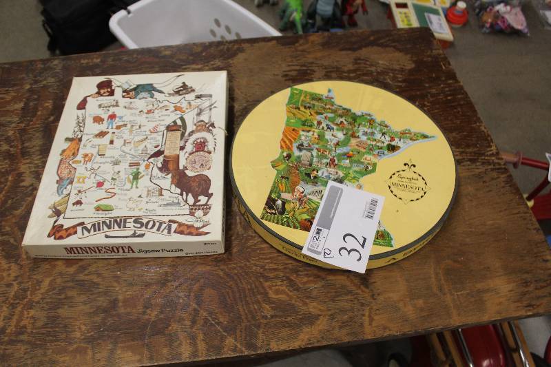 lot 32 image: Lot of (2) Minnesota Jigsaw Puzzles
