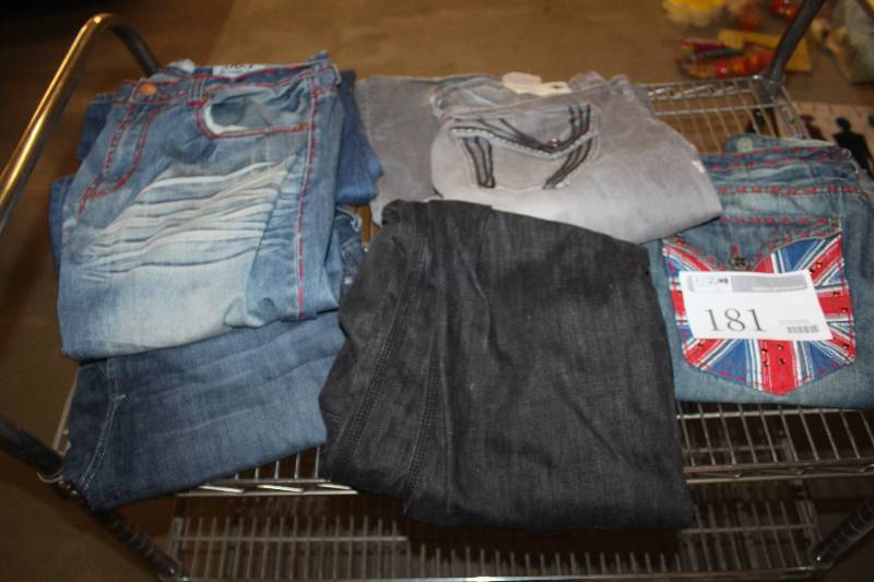 lot 181 image: Lot of Denim Jeans