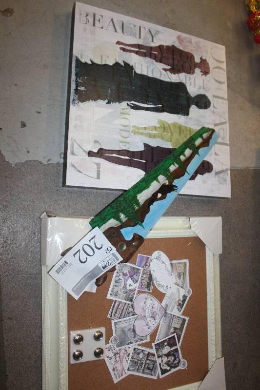lot 202 image: Lot of (3) Wall Art