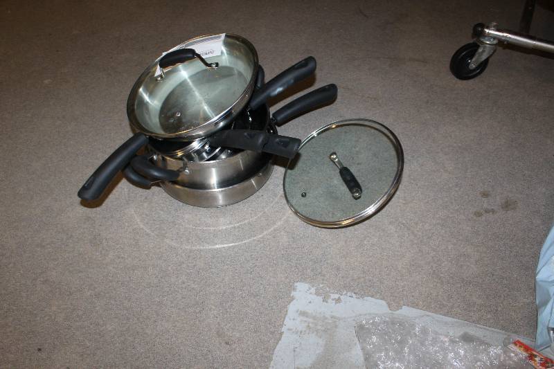 lot 204 image: Lot of (6) Stainless Steel Cookware
