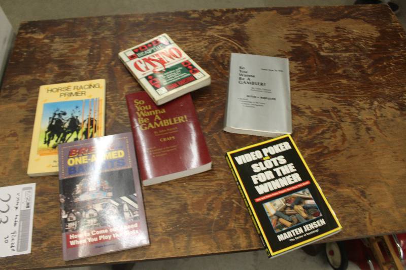 lot 48 image: Lot of (6) Paperback Books Including Horse Racing Primer Casino Break One Armed Bandits So You Want To Be A Gambler Craps So You Want To Be A Gambler Roulette Video Poker
