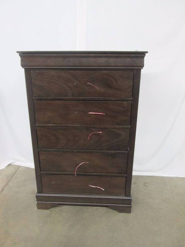 Louis Philippe 202 5-Drawer Chest with Silver Bails