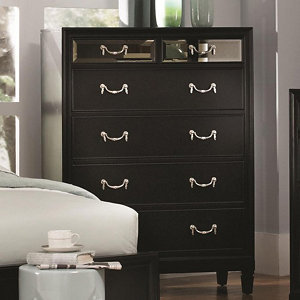 Devine 6-Drawer Chest Featuring Glass Front Panel on Drawers