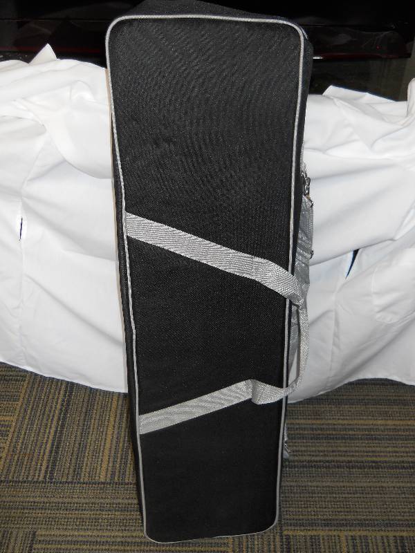lot 9 image: Swinging Banner Stand with Case (Graphic not included)