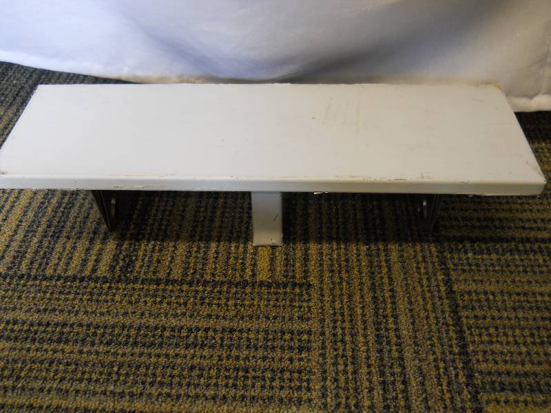 lot 19 image: Stainless Steel Commercial Toilet Paper Holder  Dispenser w Shelf. Holds 2 rolls