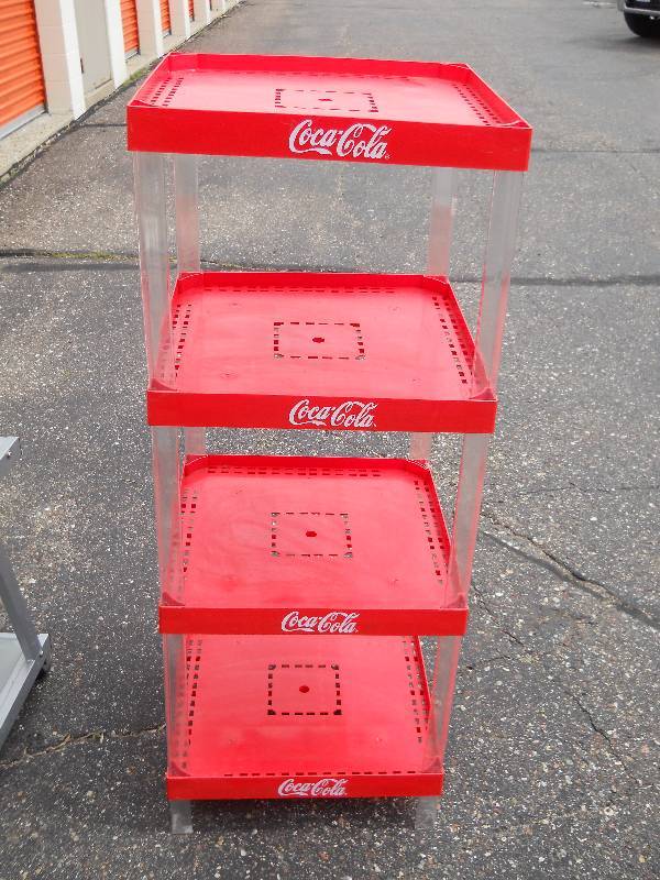 lot 38 image: Coca-Cola 4 Shelf Display Unit  Great for Commercial use or collector