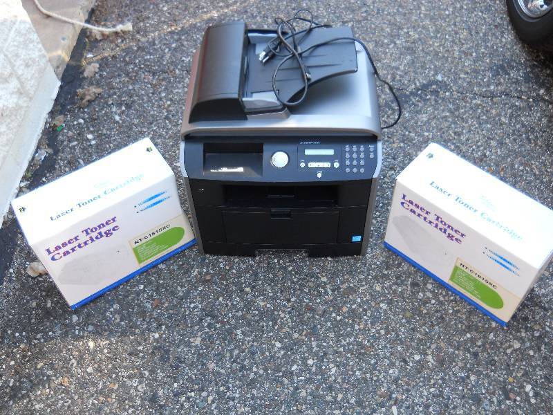 lot 71 image: DELL Multifunction Laser Printer with 2 unopened boxes of cartridges model 1815dn  works