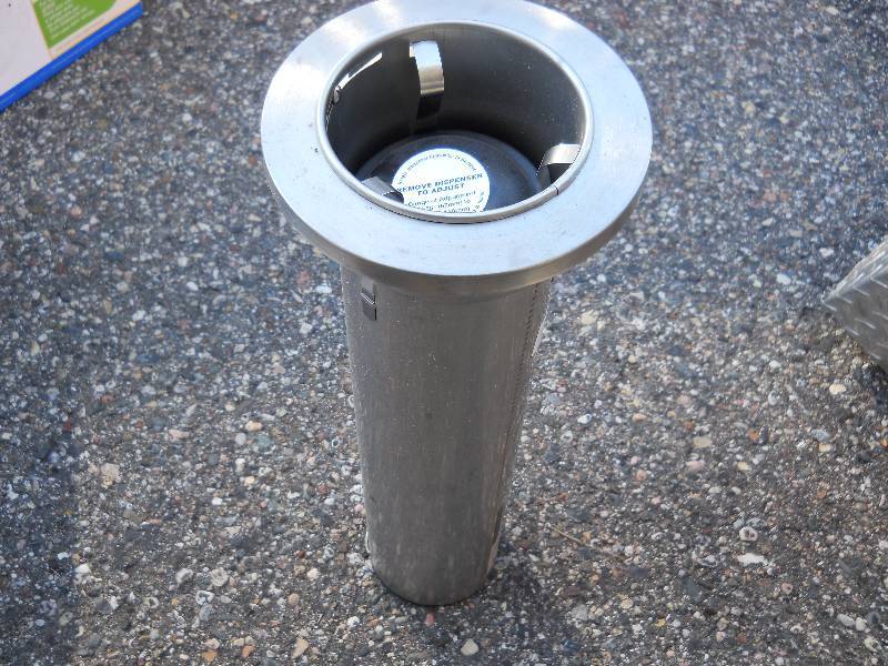 lot 72 image: Stainless Steel Commercial Cup Dispenser  Surface Mount with Trim