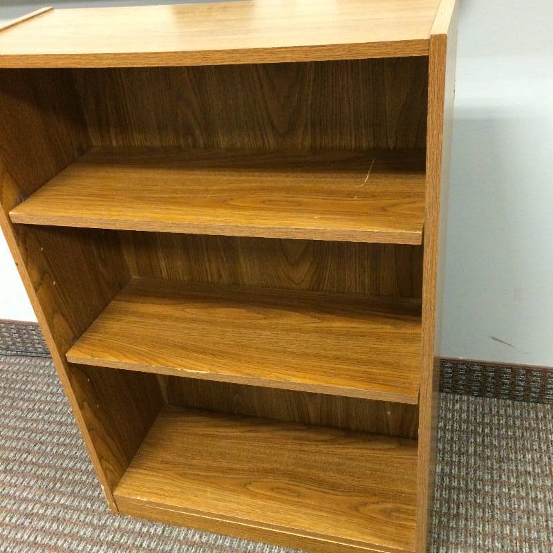 lot 35 image: 4 Tier Wood Shelving - Nice Condition
