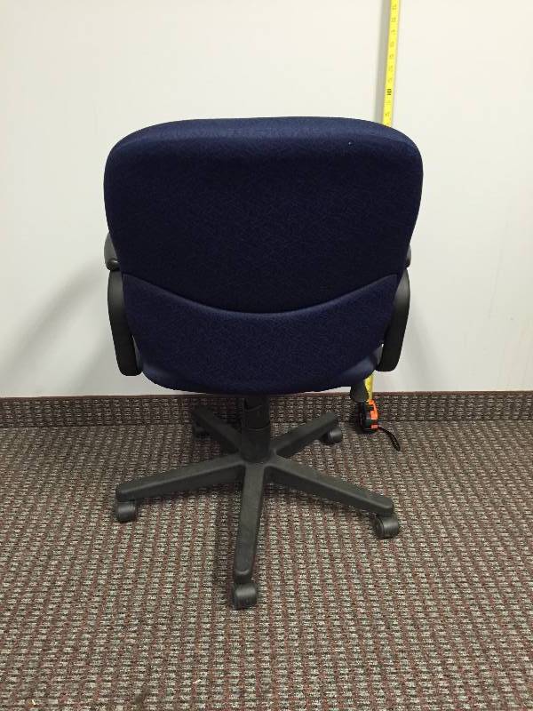 lot 63 image: Eurotech Blue Fabric Adjustible Swivel Office Chair - Nice Condition