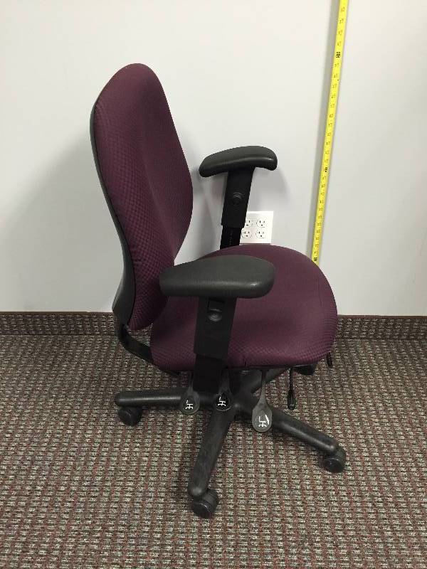 lot 72 image: Nice Allsteel Multifunctional Fabric Task Chair